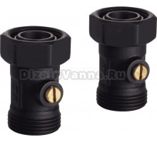 Узел нижнего подключения Royal Thermo 3/4x3/4 евроконус, прямой, черный