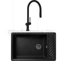 Комплект Мойка GranFest Quarz Z 51 черная + Смеситель Hansgrohe Talis M54 72800670 матовый черный