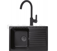 Комплект Мойка GranFest Quarz Z78 черный + Смеситель IDDIS Cuba CU5BLJ0i05 черный