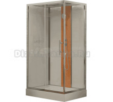Душевая кабина EvaGold 1806L/R-S 120х80 см, прямоугольная, хром, вставка бамбук