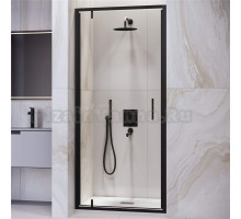 Душевая дверь в нишу RGW Leipzig LE-102B 70 см, профиль матовый черный, стекло прозрачное