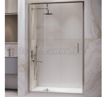 Душевая дверь в нишу RGW Leipzig LE-103 110 см, профиль матовый хром, стекло прозрачное