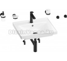 Комплект Wellsee FreeDom 201006932 глянцевый белый, матовый черный, 9 в 1