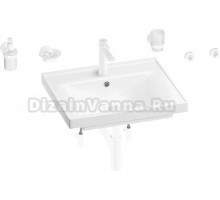 Комплект Wellsee FreeDom 201006940 глянцевый белый, матовый белый, 9 в 1