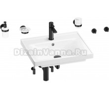 Комплект Wellsee FreeDom 201006947 глянцевый белый, матовый черный, 9 в 1