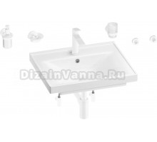 Комплект Wellsee FreeDom 201006955 глянцевый белый, матовый белый, 9 в 1