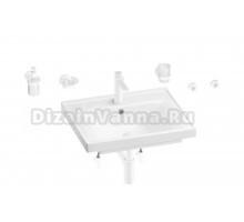 Комплект Wellsee FreeDom 201006960 глянцевый белый, матовый белый, 9 в 1