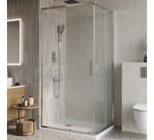 Душевой уголок BelBagno Luce AH-2-100/80-C-Cr 100x80, профиль хром, стекло прозрачное