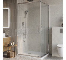 Душевой уголок BelBagno Luce AH-2-120/90-C-Cr 120x90, профиль хром, стекло прозрачное