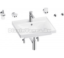 Комплект Wellsee FreeDom 201006981 глянцевый белый, хром, 9 в 1