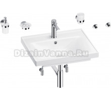 Комплект Wellsee FreeDom 201006986 глянцевый белый, хром, 9 в 1