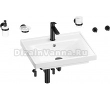 Комплект Wellsee FreeDom 201006992 глянцевый белый, матовый черный, 9 в 1