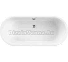 Акриловая ванна Cezares Metauro METAURO-Central-180-80-40-W-MATT 180x80 см, отдельностоящая, белая матовая, овальная