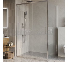 Душевой уголок BelBagno Luce AH-1-130/100-C-Cr профиль хром, стекло прозрачное