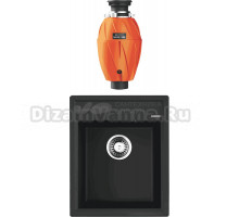 Комплект Мойка Omoikiri Daisen 42-BL черная + Измельчитель Nagare 1000