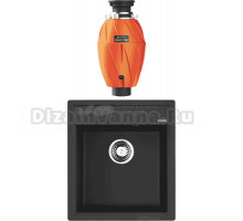 Комплект Мойка Omoikiri Daisen 46-BL черная + Измельчитель Nagare 1000