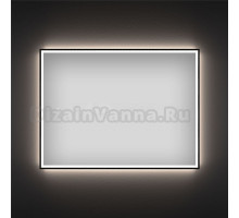 Зеркало Wellsee 7 Rays’ Spectrum 70х55 с фронтальной подсветкой, черное матовое