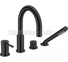 Смеситель на борт ванны Boheme Uno 460-B black