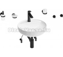 Комплект Wellsee Chalice Perfection 201006227 белый глянцевый, черный матовый, 9 в 1