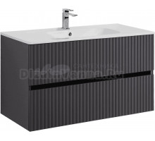 Тумба с раковиной Art&Max Torino 100 подвесная, графит