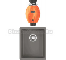 Комплект Мойка Omoikiri Kata 34-U-GR leningrad grey + Измельчитель Nagare 500