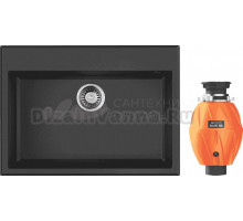 Комплект Мойка Omoikiri Tedori 68 черная + Измельчитель Nagare 500