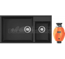 Комплект Мойка Omoikiri Tedori 85-2-U черная + Измельчитель Nagare 500