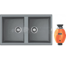 Комплект Мойка Omoikiri Tedori 86-2-GR leningrad grey + Измельчитель Nagare 500