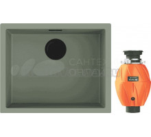 Комплект Мойка Omoikiri Yamakawa 55-U/I-WG wind green + Измельчитель Nagare 500