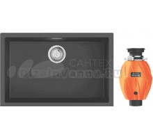 Комплект Мойка Omoikiri Yamakawa 75T-U/I-PL платина + Измельчитель Nagare 500