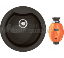 Комплект Мойка Omoikiri Yasugata 48R-DC темный шоколад + Измельчитель Nagare 500