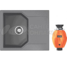 Комплект Мойка Omoikiri Yonaka 61-GR leningrad grey + Измельчитель Nagare 500
