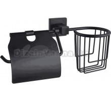 Держатель туалетной бумаги D-lin 222 D242222 с держателем освежителя воздуха, черный