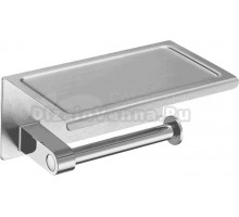 Держатель туалетной бумаги D-lin 508 D201508 сатин, с полочкой