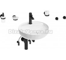 Комплект Wellsee Chalice Perfection 201006272 белый глянцевый, черный матовый, 9 в 1