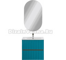 Мебель для ванной комнаты Art&Max Elegant 60 подвесная, бирюзовая матовая