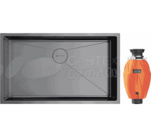 Комплект Мойка Omoikiri Taki 74-U/IF-GM вороненая сталь + Измельчитель Nagare 750