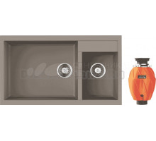 Комплект Мойка Omoikiri Tedori 86-2-LB бежевая + Измельчитель Nagare 750