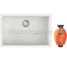 Комплект Мойка Omoikiri Yamakawa 75T-U/I-WH белая + Измельчитель Nagare 750