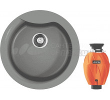 Комплект Мойка Omoikiri Yasugata 48R-GR leningrad grey + Измельчитель Nagare 750