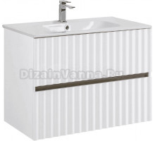 Тумба под раковину без столешницы Art&Max Elegant 80 подвесная, белая глянцевая