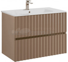 Тумба под раковину без столешницы Art&Max Elegant 80 подвесная, капучино матовая