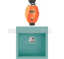 Комплект Мойка Omoikiri Kitagawa 51-AZ azur blue + Измельчитель Nagare 500