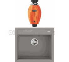 Комплект Мойка Omoikiri Kitagawa 57-GR leningrad grey + Измельчитель Nagare 1000
