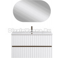 Мебель для ванной комнаты Art&Max Elegant 100 подвесная, белая глянцевая