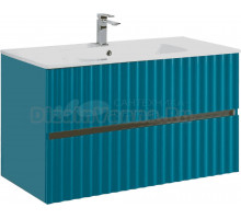 Тумба под раковину без столешницы Art&Max Elegant 100 подвесная, бирюзовая матовая