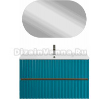 Мебель для ванной комнаты Art&Max Elegant 100 подвесная, бирюзовая матовая