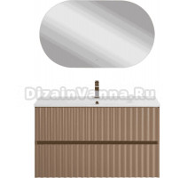 Мебель для ванной комнаты Art&Max Elegant 100 подвесная, капучино матовая