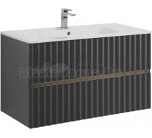 Тумба под раковину без столешницы Art&Max Elegant 100 подвесная, серая матовая