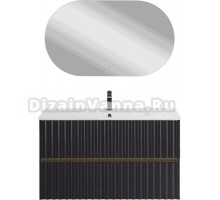 Мебель для ванной комнаты Art&Max Elegant 100 подвесная, серая матовая